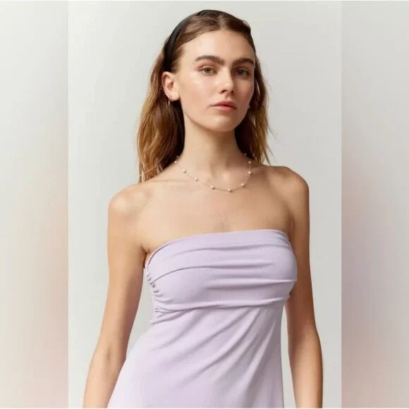 Urban Outfitters Assymetrical Strapless Dress Size S Fairy Grunge, Boho Chic - Picture 4 of 8